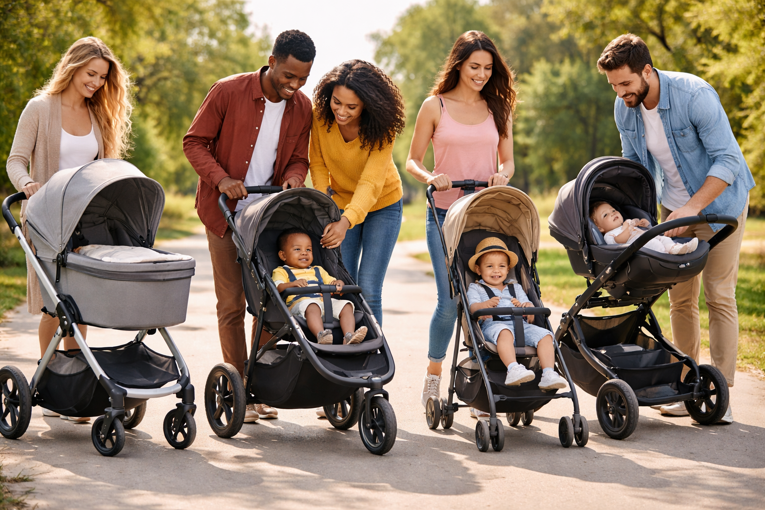 tipos de carrinho de bebê