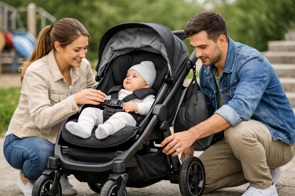 avaliar antes de usar um carrinho de bebê