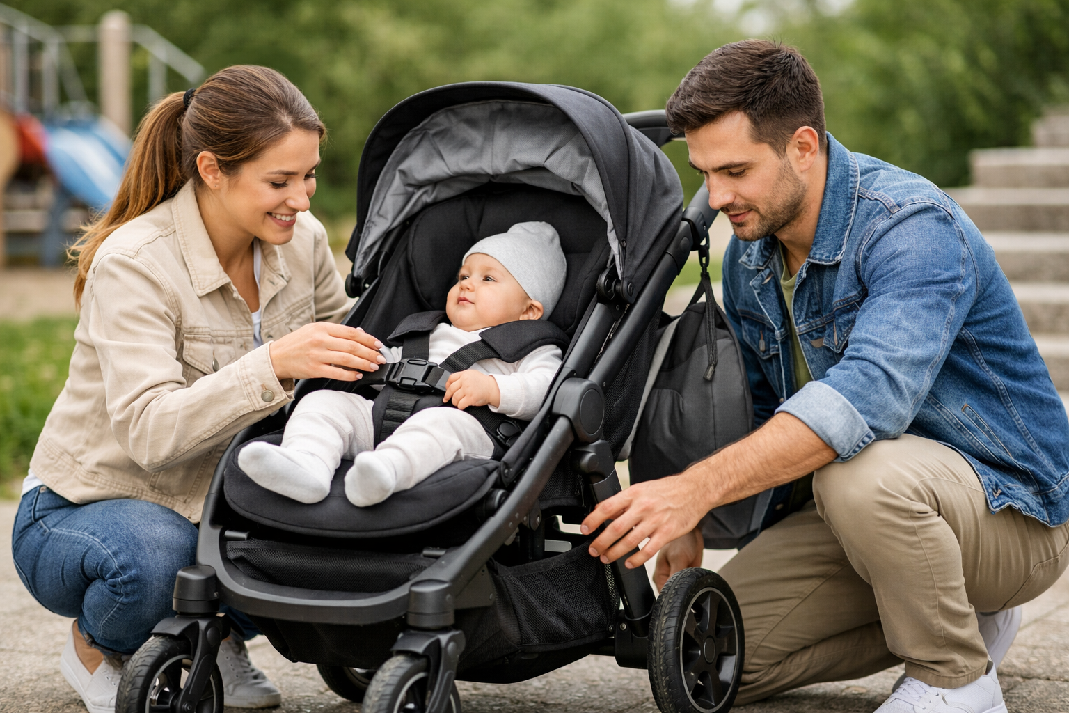 avaliar antes de usar um carrinho de bebê